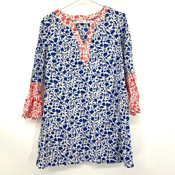 Boden Jodie Floral Print Kaftan Tunic Top Women's 8 R - Picture 1 of 4